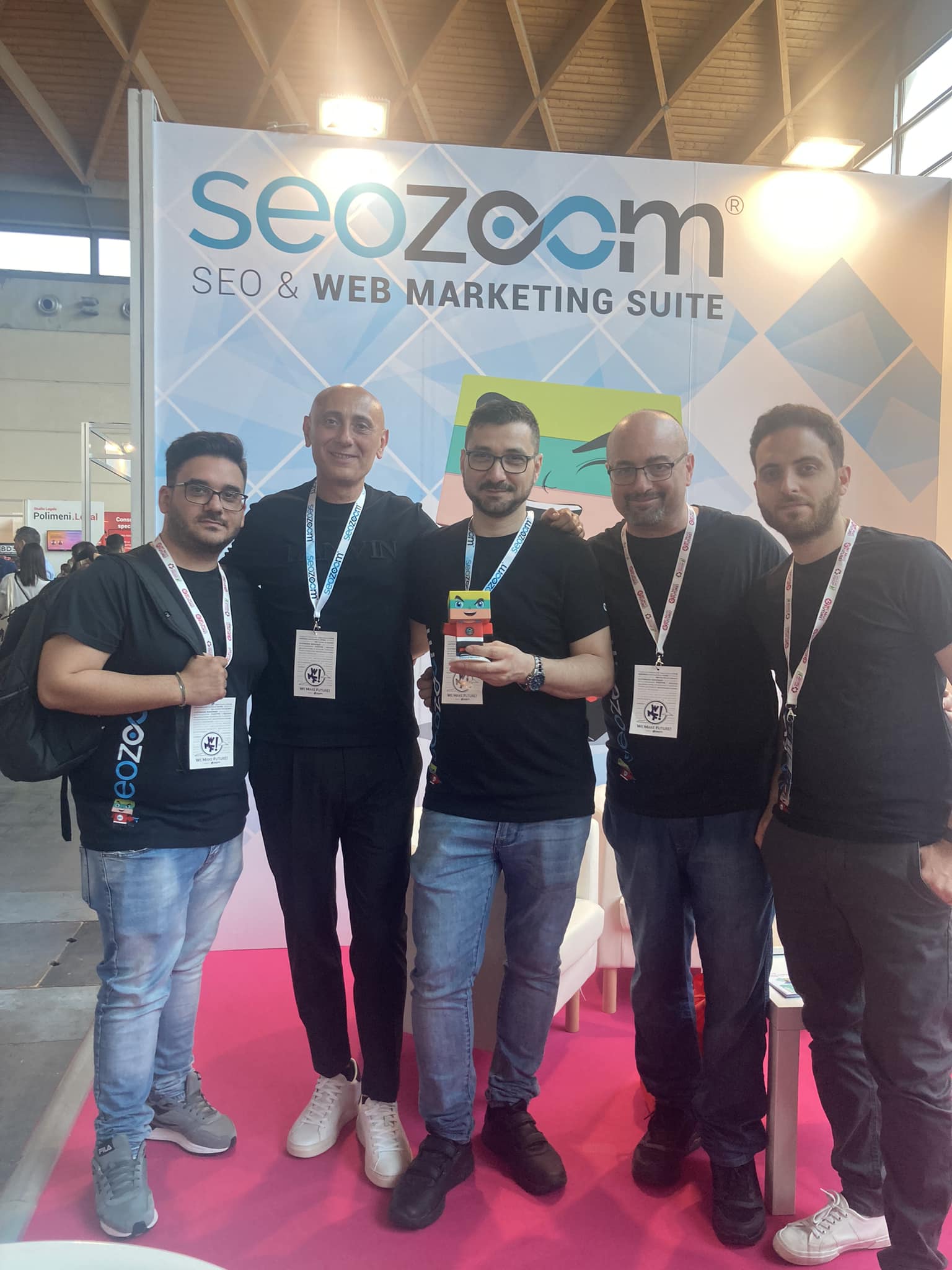 marco ilardi con i titolari di seozoom ivano di biasi giuseppe liguori e con i colleghi giuseppe capasso e ciro lo sapio