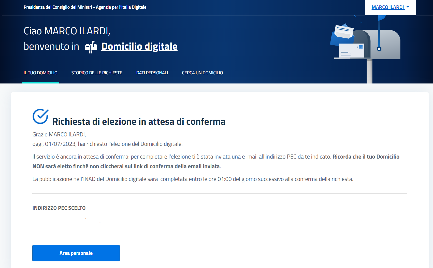 domicilio digitale agid persone fisiche