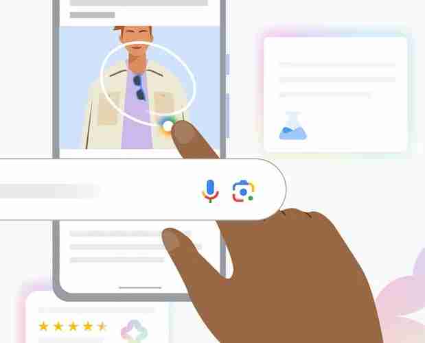 ricerca tattile cerchia per cercare su android